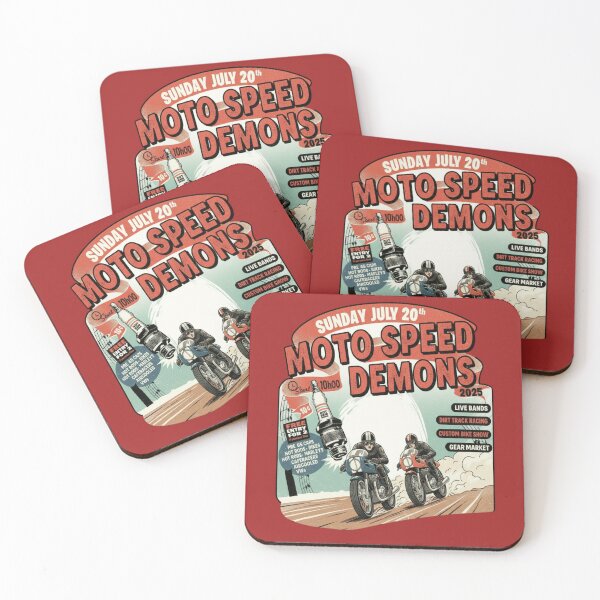 Item preview,  Moto Speed Demons Vintage Motorcycle Racing Retro Cafe Racer Dirt Track Design designed and sold by ObsidianUruk.