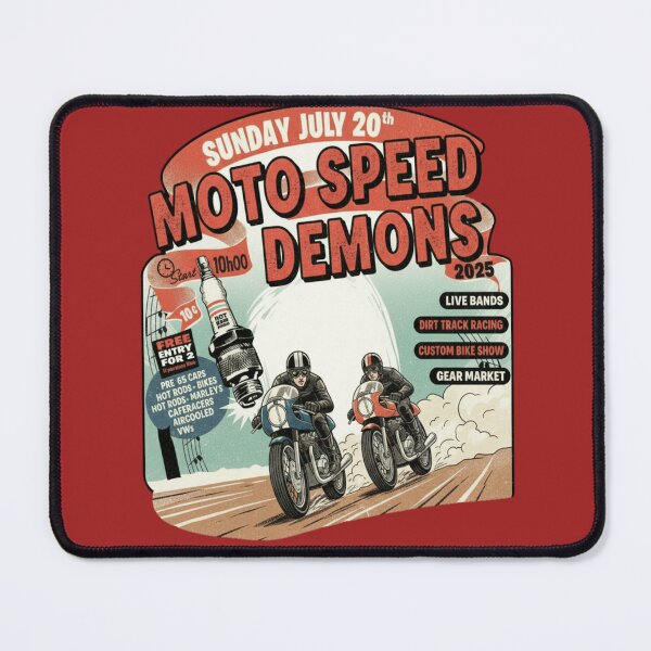 Item preview,  Moto Speed Demons Vintage Motorcycle Racing Retro Cafe Racer Dirt Track Design designed and sold by ObsidianUruk.
