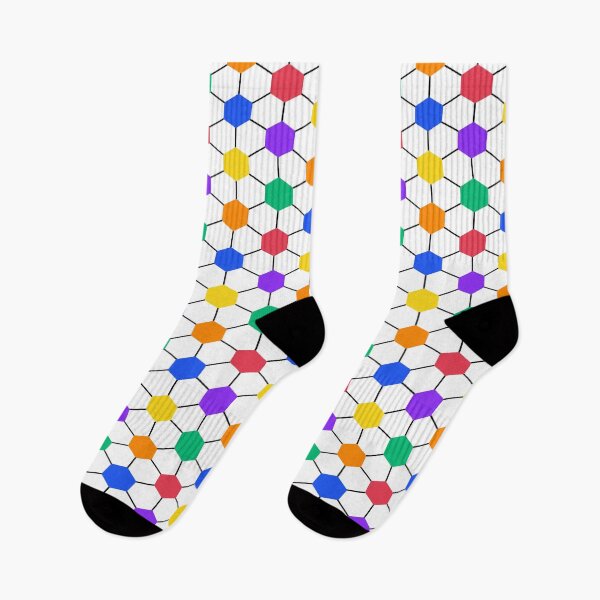 Item preview, Bright Colourful Soccer Ball Hexagon Pattern designed and sold by BlackthornDsign.