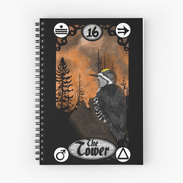 Item preview, The Tower - Black-Backed Woodpecker designed and sold by JustCritters.