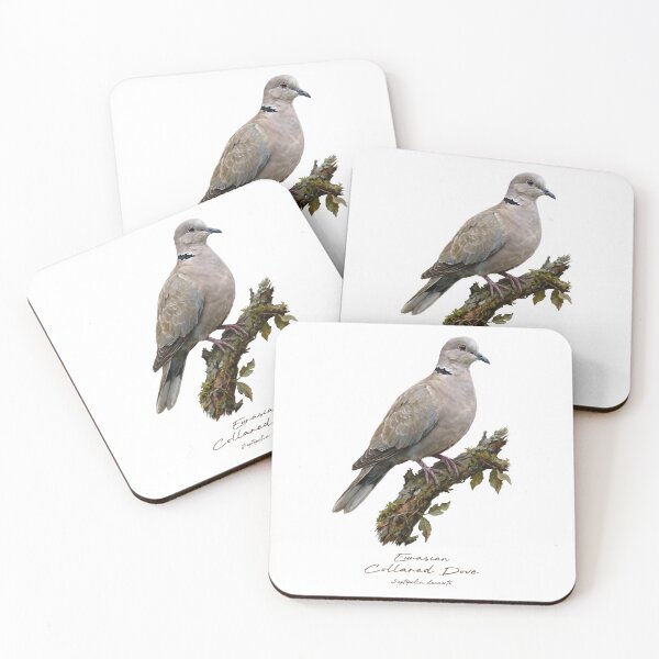 Item preview, Eurasian Collared Dove on Mossy Branch designed and sold by Takeda-art.