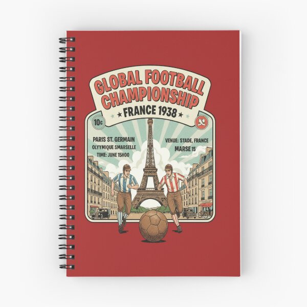 Artikelvorschau, Fußball-Weltmeisterschaft Frankreich 1938 – Vintage-Fußballplakat entworfen und verkauft von ObsidianUruk.