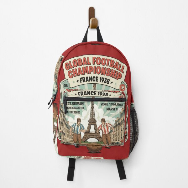 Item preview, Global Football Championship France 1938 Vintage Soccer Poster designed and sold by ObsidianUruk.