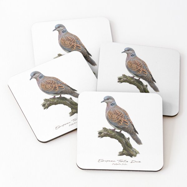Item preview, European Turtle Dove on Mossy Tree designed and sold by Takeda-art.