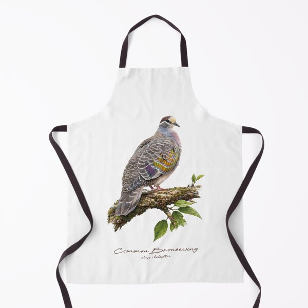 Item preview, Common Bronzewing on Mossy Branch designed and sold by Takeda-art.