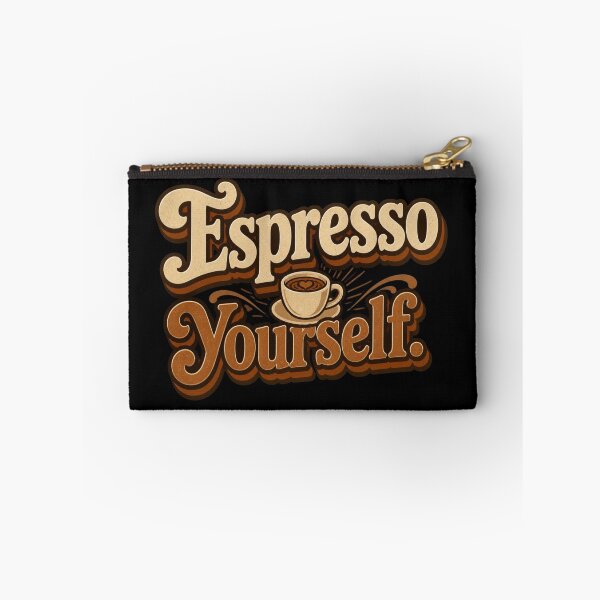 Item preview, Espresso Yourself. | Funny Coffee Retro Typography Design designed and sold by Irene Catchmind.