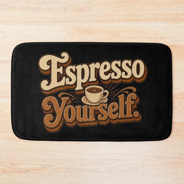 Item preview, Espresso Yourself. | Funny Coffee Retro Typography Design designed and sold by Irene Catchmind.