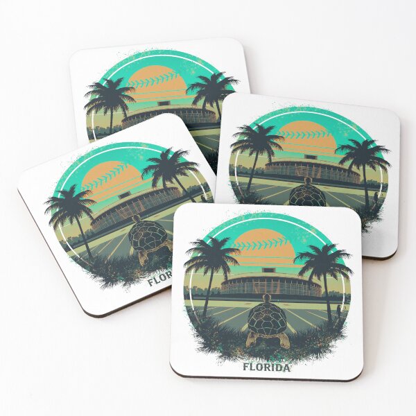 Item preview, Florida Baseball Sunset Turtle Vintage Sports T-Shirt | Coastal Ballpark Retro Graphic designed and sold by Vvmd.