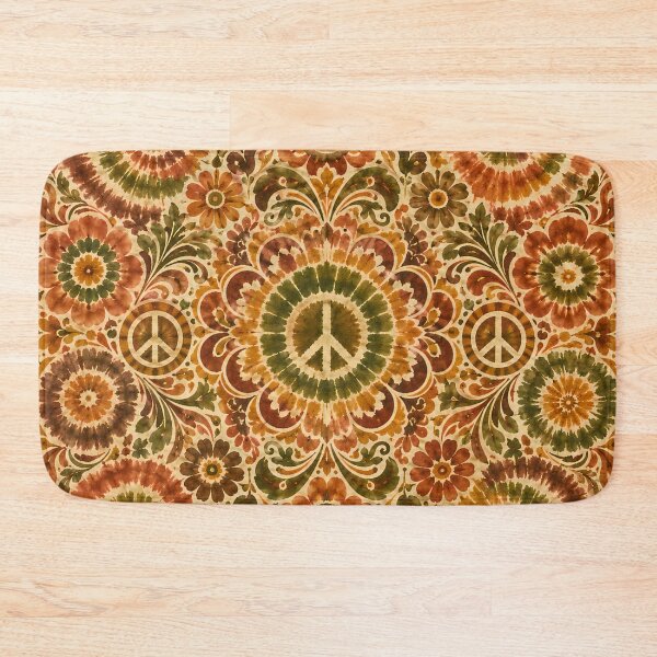 Item preview, Earth Tone Peace Sign Tie Dye Bohemian Hippie designed and sold by PinUpPizzazz.