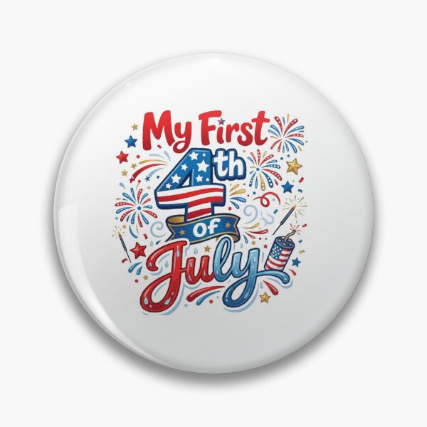 Item preview, My First 4th of July Shirt – Cute Baby Patriotic Fireworks Design designed and sold by CreativeNest Prints.