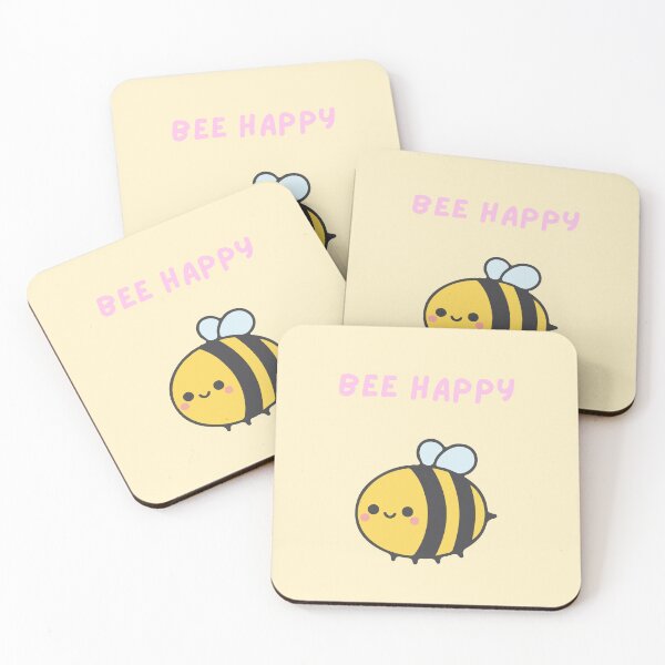 Item preview, Bee Happy Cute Kawaii Bee designed and sold by SpartanDStore.