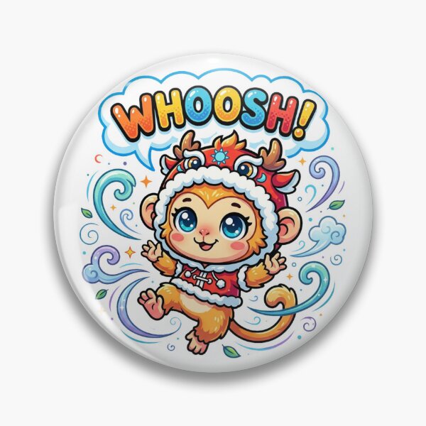 Item preview, Anila Cute Chibi Wind Monkey Art designed and sold by DuckOddity.