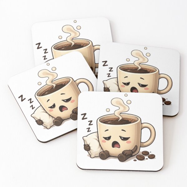Item preview, Tired Coffee Mug Yawning – Cute Sleepy Morning Caffeine Cartoon designed and sold by Northern Glow Art.