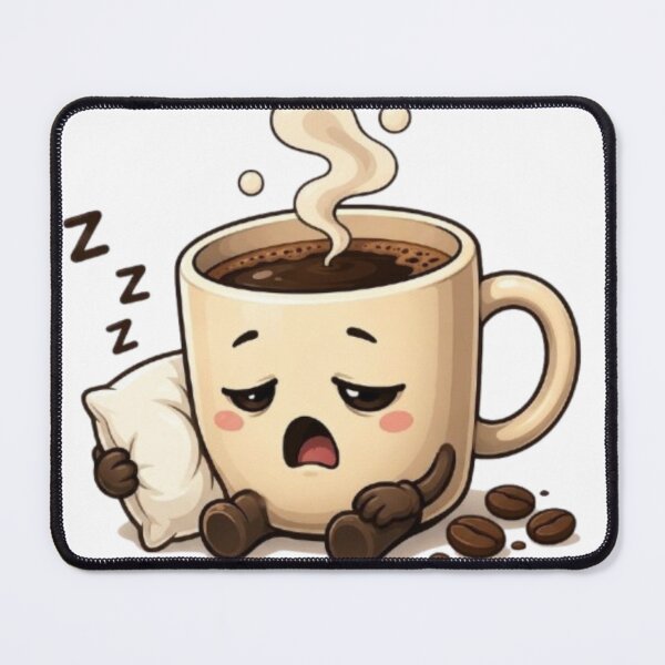 Item preview, Tired Coffee Mug Yawning – Cute Sleepy Morning Caffeine Cartoon designed and sold by Northern Glow Art.