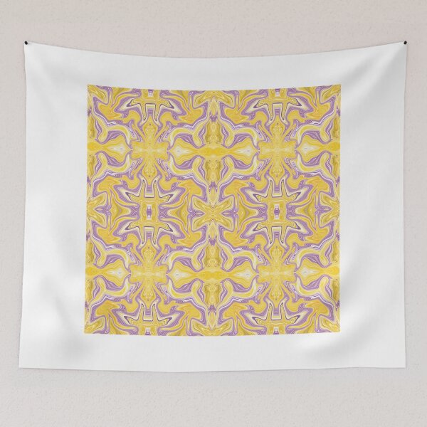 Item preview, Pastel Retro Yellow and Purple Psychedelic Marble designed and sold by Nicha Studio.