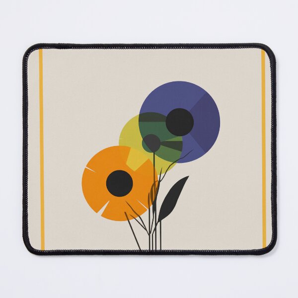 Item preview, Bauhaus and Bloom Abstract Geometric Floral Poster Art designed and sold by AUDIOPOSTSTUDIO.