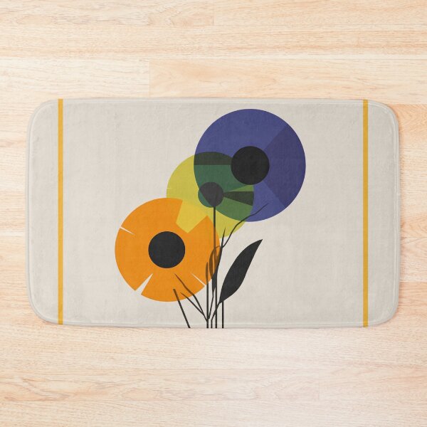 Item preview, Bauhaus and Bloom Abstract Geometric Floral Poster Art designed and sold by AUDIOPOSTSTUDIO.
