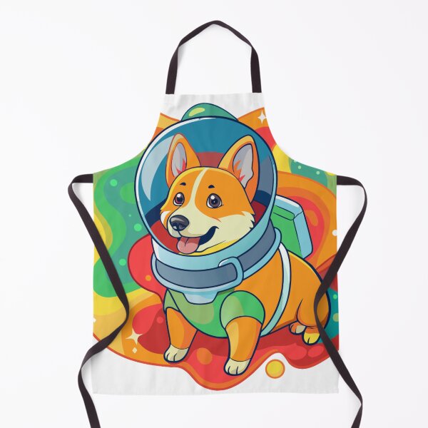 Item preview, corgi astronaut floating through pastel galaxy designed and sold by Senglaopattern.