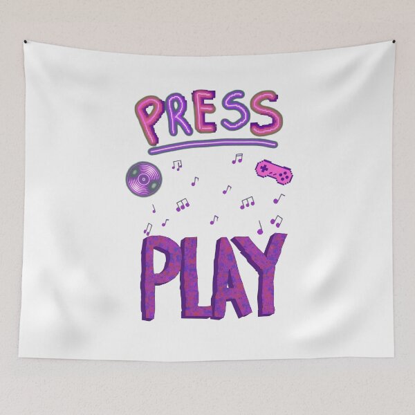 Item preview, Press Play Music Notes Hand Drawn  designed and sold by msolgray.