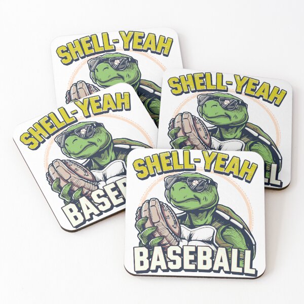 Item preview, Shell Yeah Baseball Turtle T-Shirt | Funny Baseball Mascot Retro Sports Graphic designed and sold by Vvmd.