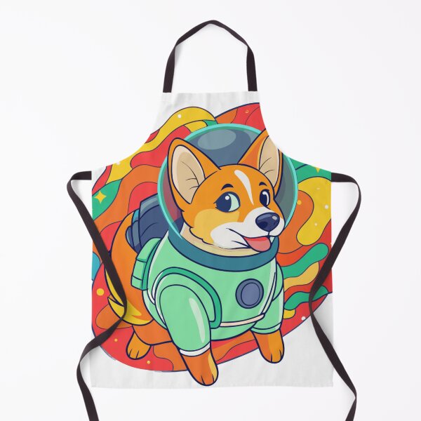 Item preview, corgi astronaut floating through pastel galaxy designed and sold by Senglaopattern.