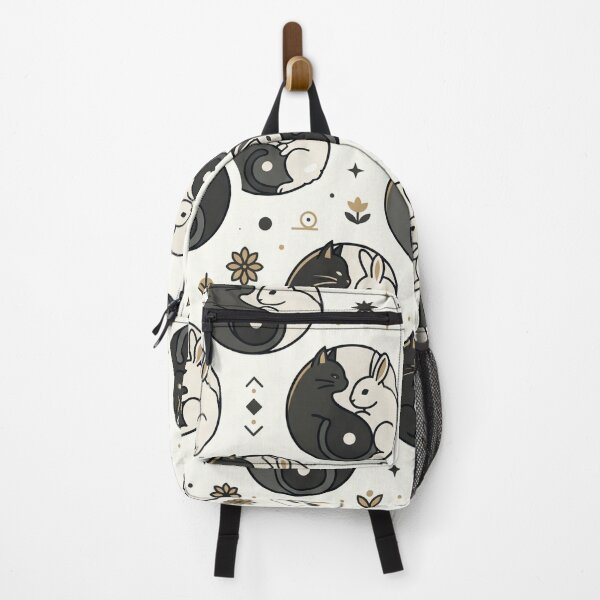 Item preview, Yin Yang Cat Rabbit Seamless Pattern | Balanced Animal Design designed and sold by Rovano.