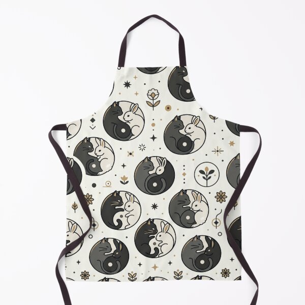Item preview, Yin Yang Cat Rabbit Seamless Pattern | Balanced Animal Design designed and sold by Rovano.