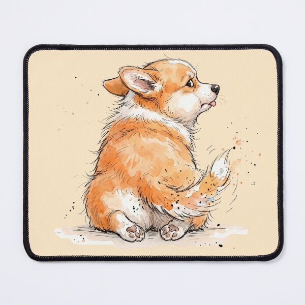 Item preview, Cute Grumpy Corgi Puppy Pouting Back Turned Art designed and sold by BreezifyDesignStudio.
