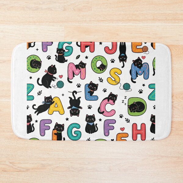 Item preview, Cute Cats Hanging From Letters Pattern | Playful Alphabet Design designed and sold by Rovano.
