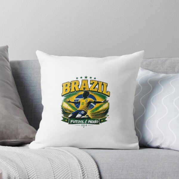 Item preview, Brazil Football Pride Vintage Fan Design designed and sold by Shadryx.