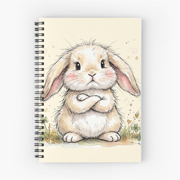 Item preview, Cute Angry Bunny Rabbit Crossing Arms Grumpy Art designed and sold by BreezifyDesignStudio.