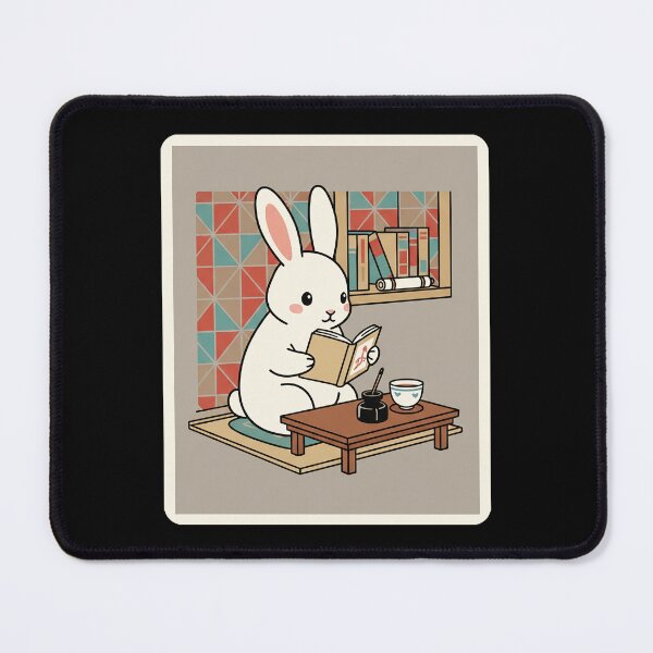 Item preview, Cute Reading Bunny in Cozy Study Corner designed and sold by JordynLadukeg65.