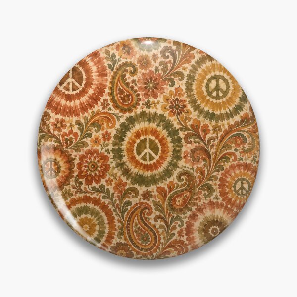 Item preview, Earth Tone Peace Sign Tie Dye Bohemian Hippie designed and sold by PinUpPizzazz.