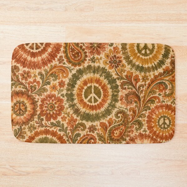 Item preview, Earth Tone Peace Sign Tie Dye Bohemian Hippie designed and sold by PinUpPizzazz.