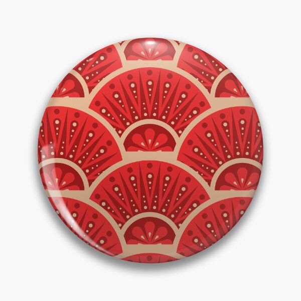 Item preview, Asian Art Deco Elegantly Sophisticated Red Fan Pattern designed and sold by DEC02.