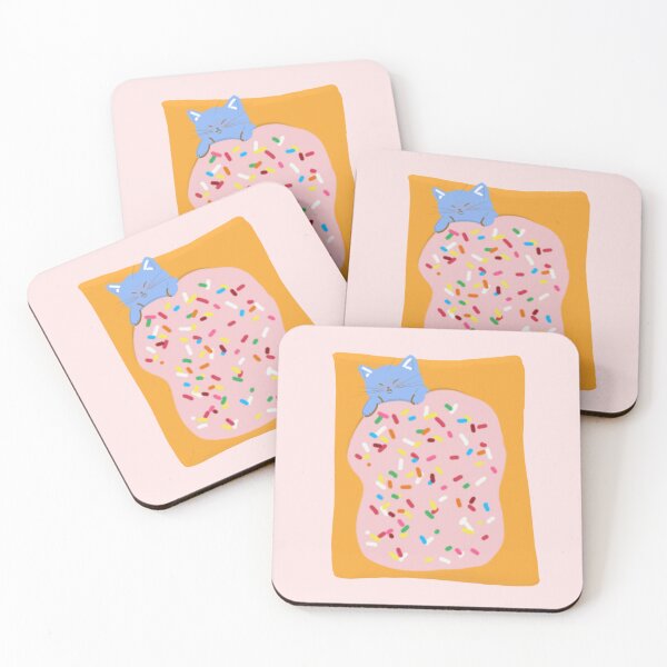 Item preview, Sleeping blue cat in toaster tart dessert  designed and sold by SolaceCatDesigns.