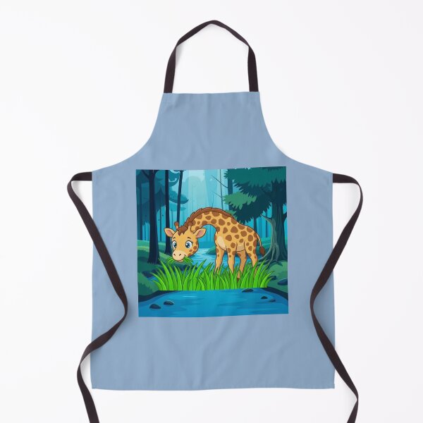 Item preview, Giraffe Eating Grass Cute Illustration | Kawaii Wildlife Animal Design designed and sold by morning sun.