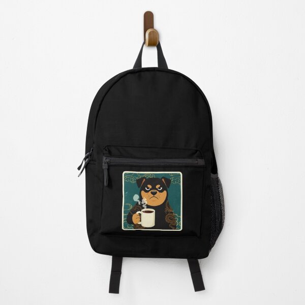 Item preview, Grumpy Coffee Dog Illustration with Vintage Ornamental Streetwear Style designed and sold by JordynLadukeg65.