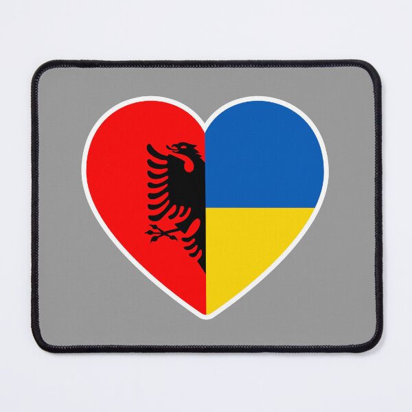 Item preview, Albania Ukraine | 2 Nations 1 Heart designed and sold by sublimesun.