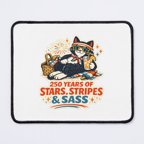 Item preview, Sassy Tuxedo Cat Patriotic Picnic designed and sold by RexNoise.