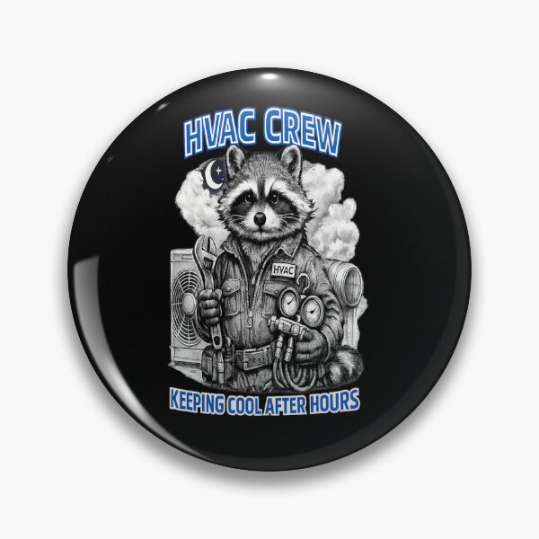 Item preview, HVAC Funny Racoon Technician - AC Repair Tech Design designed and sold by FrozenHeat97.