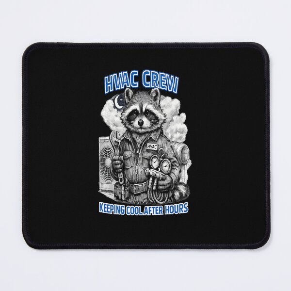 Item preview, HVAC Funny Racoon Technician - AC Repair Tech Design designed and sold by FrozenHeat97.