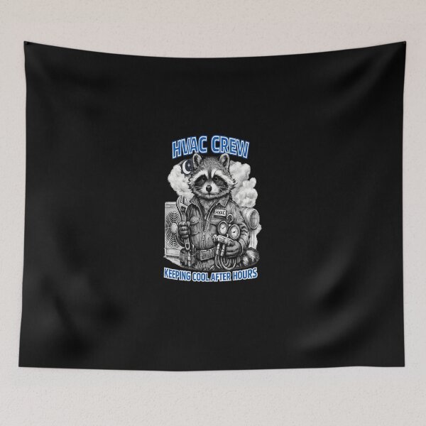 Item preview, HVAC Funny Racoon Technician - AC Repair Tech Design designed and sold by FrozenHeat97.