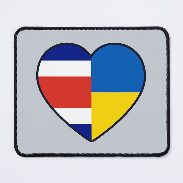 Item preview, Costa Rica Ukraine | 2 Nations 1 Heart designed and sold by sublimesun.