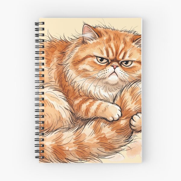 Item preview, Cute Angry Fluffy Ginger Cat Grumpy Moody Art designed and sold by BreezifyDesignStudio.