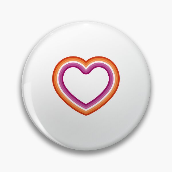 Item preview, Lesbian Flag Heart Shaped designed and sold by LGBTQ+ Owned and Illustrated Merch to Feed Your Gay Soul.