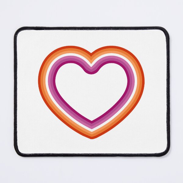 Item preview, Lesbian Flag Heart Shaped designed and sold by LGBTQ+ Owned and Illustrated Merch to Feed Your Gay Soul.