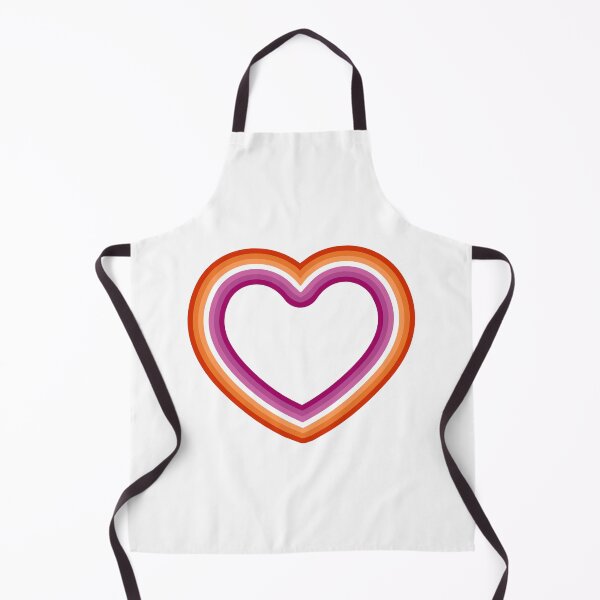 Item preview, Lesbian Flag Heart Shaped designed and sold by LGBTQ+ Owned and Illustrated Merch to Feed Your Gay Soul.