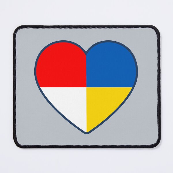 Item preview, Indonesia Ukraine | 2 Nations 1 Heart designed and sold by sublimesun.