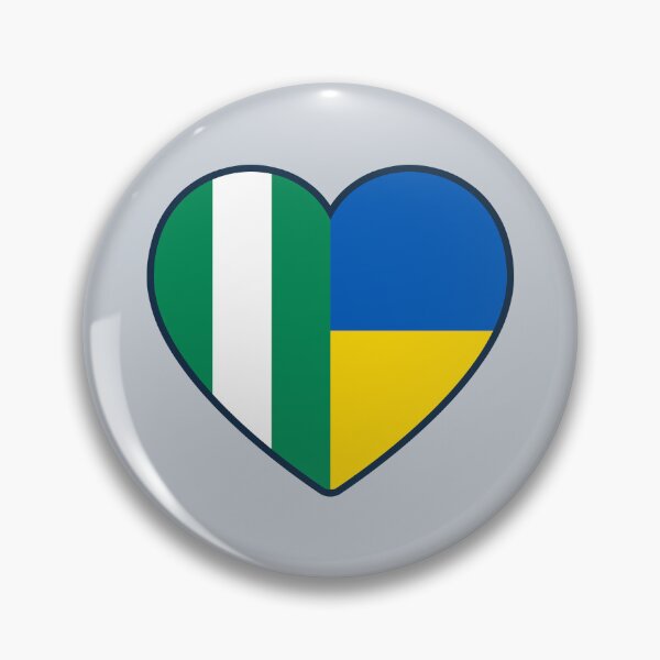 Item preview, Nigeria Ukraine | 2 Nations 1 Heart designed and sold by sublimesun.